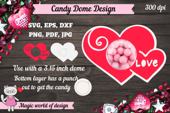 Download Red Heart Candy Dome Paper Craft Svg, - Craft Collection