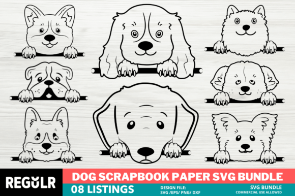 Download Dog Scrapbook Paper Craft SVG Bundle - Craft Collection