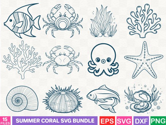 Download Summer Coral SVG Bundle - Coral svg Collection
