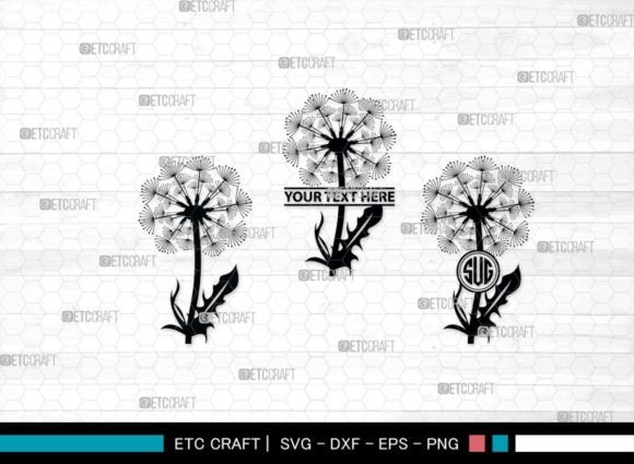 Download Dandelion SVG Monogram, Summer Flower - Dandelion svg Collection