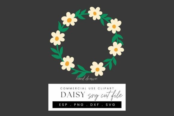 Download Daisy Wreath Papercraft SVG Cut File - Craft Collection