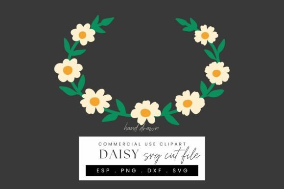 Download Daisy Wreath Papercraft SVG Cut File - Craft Collection